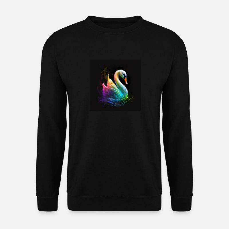 BEAU CYGNE MULTICOLORE - Sweat-shirt Unisexe - noir