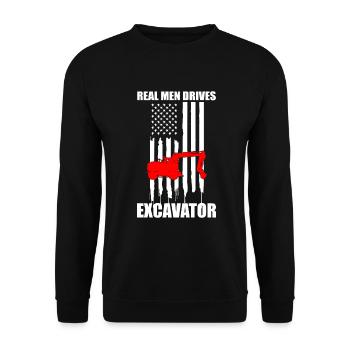 Heavy Equipment Operator and Excavator Operator Design - Unisex Sweatshirt - black - Front - Alina (178cm) & Michal (187cm)