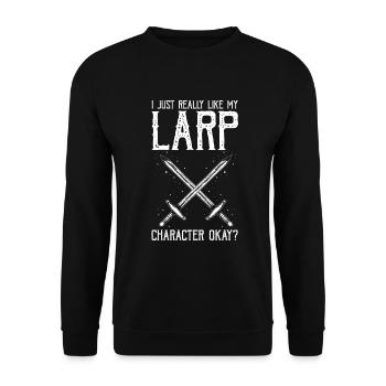 Schwertkampf für Live-Action-Rollenspiele und Larp - Unisex Pullover - Schwarz - Vorne - Alina (178cm) & Michal (187cm)