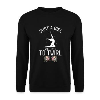 Stocktanz Design für Stabtänzerin - Unisex Pullover - Schwarz - Vorne - Alina (178cm) & Michal (187cm)