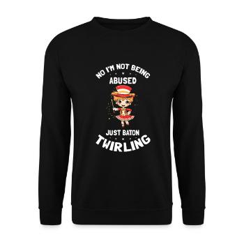 Stocktanz Design für Stabtänzerin - Unisex Pullover - Schwarz - Vorne - Alina (178cm) & Michal (187cm)
