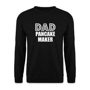 père crêperie papa père papa - Sweat-shirt Unisexe - noir - Devant - Alina (178cm) & Michal (187cm)