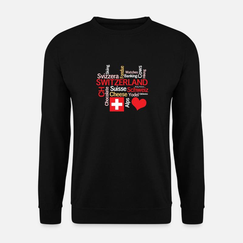 Ich liebe die Schweiz T-Shirt - Unisex Pullover - Schwarz