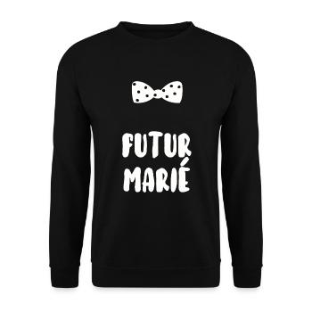 Futur marié - Sweat-shirt Unisexe - noir - Devant - Alina (178cm) & Michal (187cm)