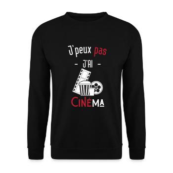 j'peux pas j'ai cinéma - Sweat-shirt Unisexe - noir - Devant - Alina (178cm) & Michal (187cm)