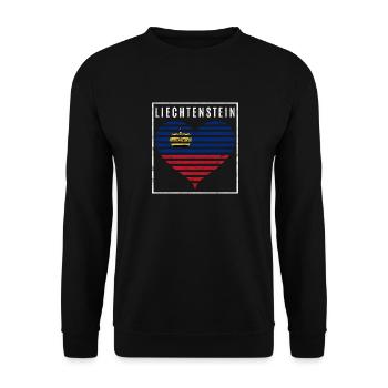 Liechtenstein - Unisex Pullover - Schwarz - Vorne - Alina (178cm) & Michal (187cm)