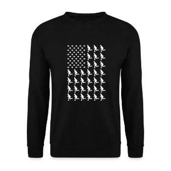 Sport Us Flag Airsoft - Unisex Sweatshirt - black - Front - Alina (178cm) & Michal (187cm)