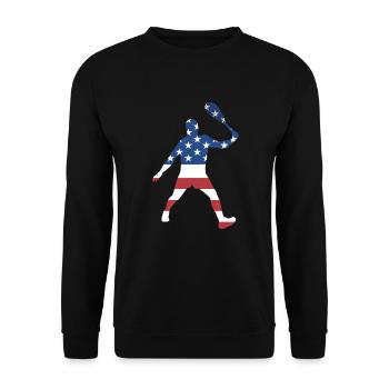 Sport Us Flag Squash - Sweat-shirt Unisexe - noir - Devant - Alina (178cm) & Michal (187cm)