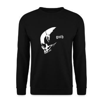 Goth Skull - Unisex Sweatshirt - black - Front - Alina (178cm) & Michal (187cm)