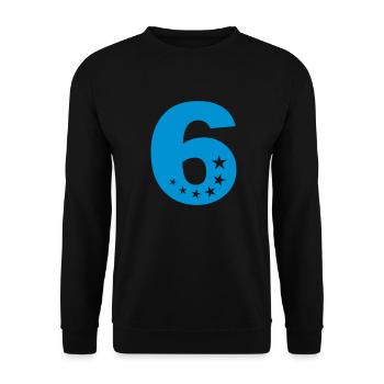 6th birthday - Unisex Sweatshirt - black - Front - Alina (178cm) & Michal (187cm)
