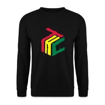 THC CUBE 3D Logo 420 - Unisex Pullover - Schwarz - Vorne - Alina (178cm) & Michal (187cm)