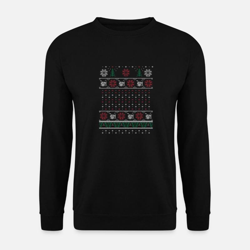 Ugly Xmas Drummer - Unisex Sweatshirt - black