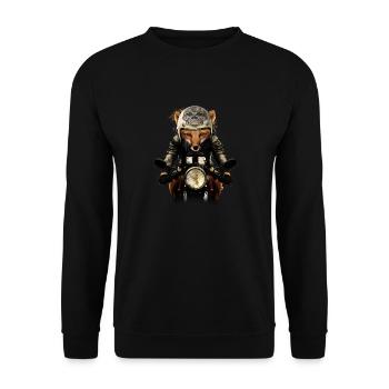 Fox Biker - Renard motard - Sweat-shirt Unisexe - noir - Devant - Alina (178cm) & Michal (187cm)