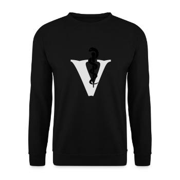 V Veterinär Natter Aesculapstab Dr - Vet - Unisex Pullover - Schwarz - Vorne - Alina (178cm) & Michal (187cm)