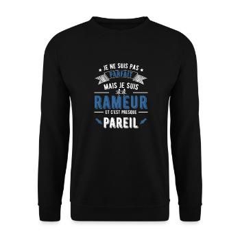 Rameur parfait cadeau - Sweat-shirt Unisexe - noir - Devant - Alina (178cm) & Michal (187cm)
