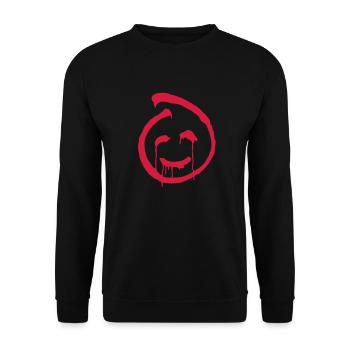 Red John smiley symbol - Unisex Sweatshirt - black - Front - Alina (178cm) & Michal (187cm)