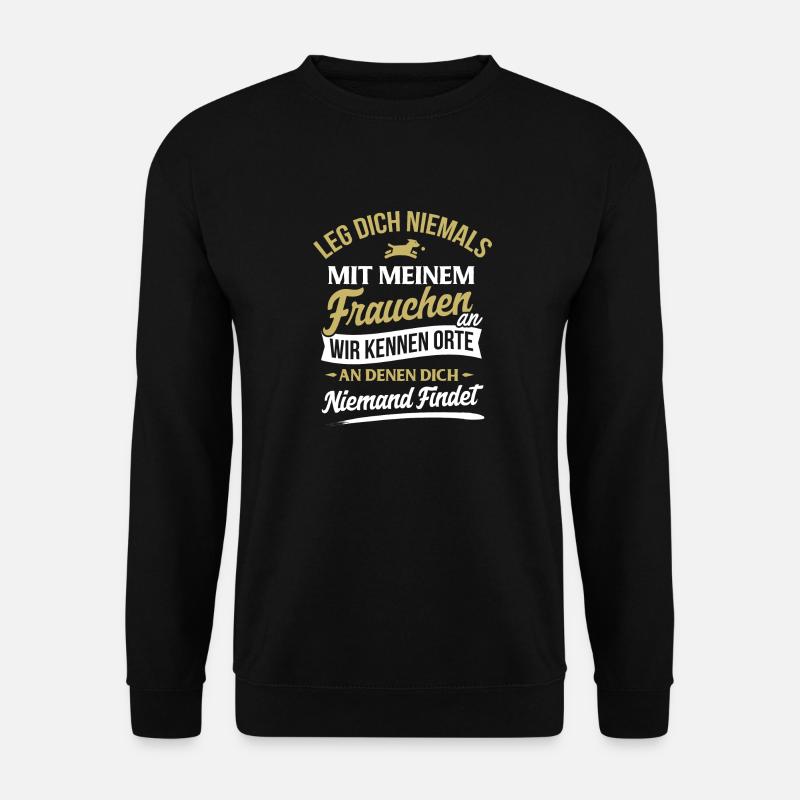 Hundebesitzerin Hund Frauchen Wir kennen Orte - Unisex Pullover - Schwarz