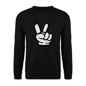 main victoire - Sweat-shirt Unisexe - noir - Devant - Alina (178cm) & Michal (187cm)