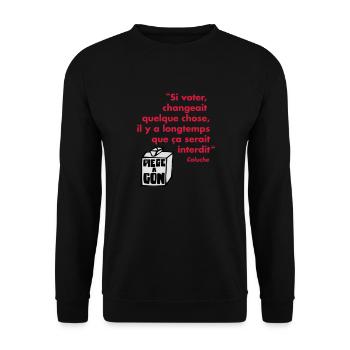 Politique - Sweat-shirt Unisexe - noir - Devant - Alina (178cm) & Michal (187cm)