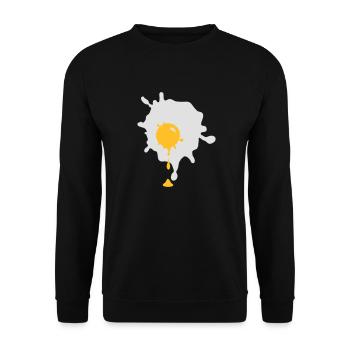 Laufendes spiegelei - V2 - Unisex Pullover - Schwarz - Vorne - Alina (178cm) & Michal (187cm)
