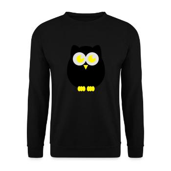 eule - Sweat-shirt Unisexe - noir - Devant - Alina (178cm) & Michal (187cm)
