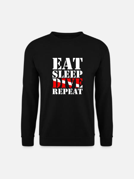 Eat Sleep Dive Repeat - Unisex Pullover - Schwarz