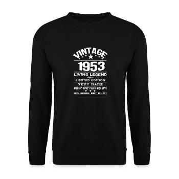 VINTAGE 1953 - Unisex Sweatshirt - black - Front - Alina (178cm) & Michal (187cm)