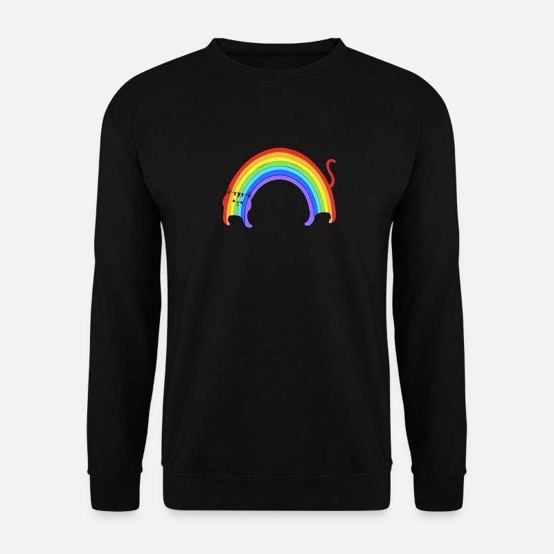 Rainbow Cat - Unisex Sweatshirt - black