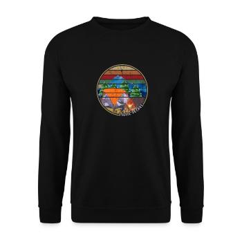 I Hate People - Unisex Sweatshirt - black - Front - Alina (178cm) & Michal (187cm)