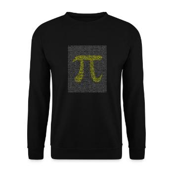 Mathematische Kreiszahl Pi - Unisex Pullover - Schwarz - Vorne - Alina (178cm) & Michal (187cm)