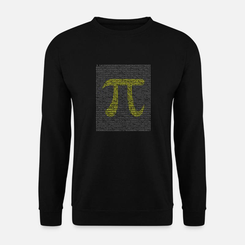 Mathematical circle number pi - Unisex Sweatshirt - black