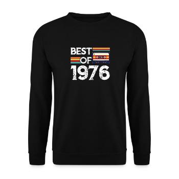 Best Of 1976 - Unisex Sweatshirt - black - Front - Alina (178cm) & Michal (187cm)