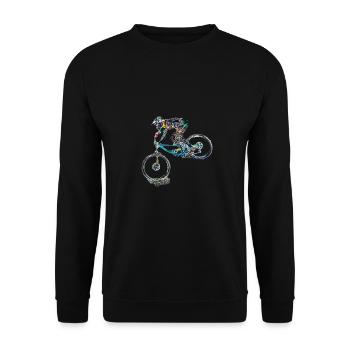 vtt mtb downhill - Sweat-shirt Unisexe - noir - Devant - Alina (178cm) & Michal (187cm)