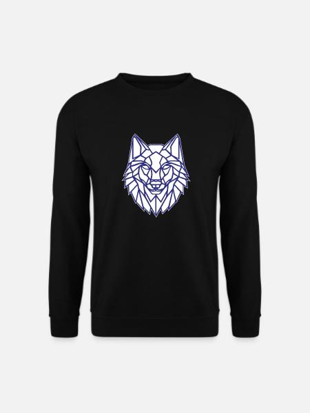 Wolf t shirt Origami gift idea - Unisex Sweatshirt - black