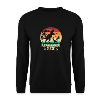 Papasaurus Rex - Sweat-shirt Unisexe - noir - Devant - Alina (178cm) & Michal (187cm)