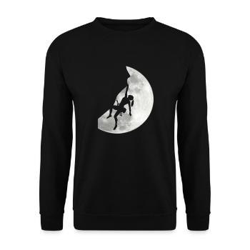Boulderer Climb Climbing Woman Climber - Unisex Sweatshirt - black - Front - Alina (178cm) & Michal (187cm)