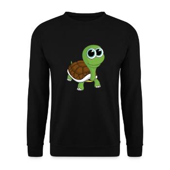 turtle - Unisex Sweatshirt - black - Front - Alina (178cm) & Michal (187cm)