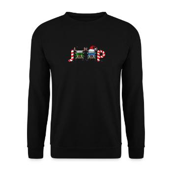 Jeep Christmas - Unisex Sweatshirt - black - Front - Alina (178cm) & Michal (187cm)