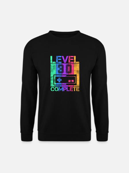 Level 30 Complete 1991 Geburtstag Geschenk - Unisex Pullover - Schwarz