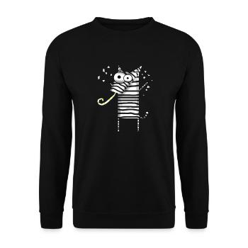 Fête des zèbres - Sweat-shirt Unisexe - noir - Devant - Alina (178cm) & Michal (187cm)