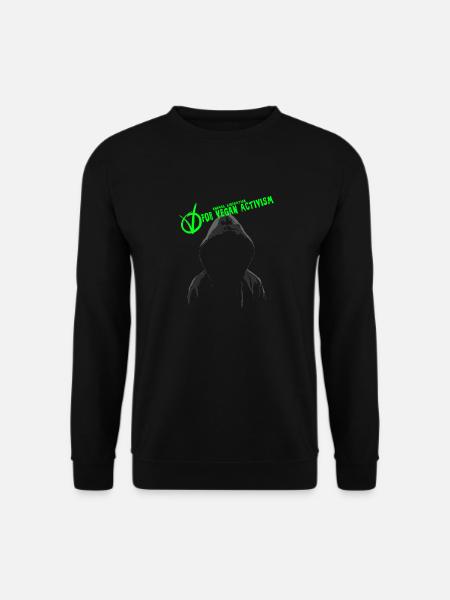 v for vegan activism (aktivist) - Unisex Pullover - Schwarz