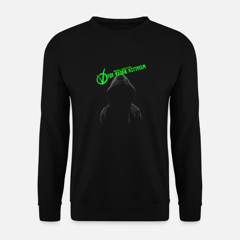 v for vegan activism (aktivist) - Unisex Pullover - Schwarz