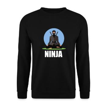 Ninja - Sweat-shirt Unisexe - noir - Devant - Alina (178cm) & Michal (187cm)