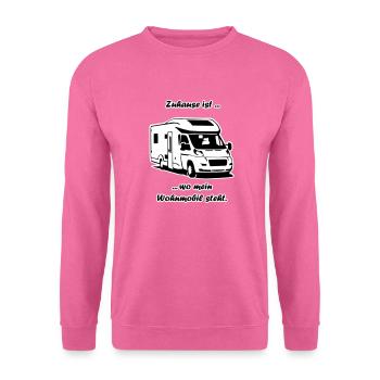 Zuhause ist wo mein Wohnmobil steht. - Unisex Pullover - Pink - Vorne
