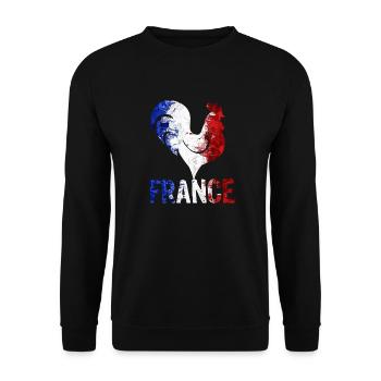 Go France | French supporter!!! - Unisex Sweatshirt - black - Front - Alina (178cm) & Michal (187cm)
