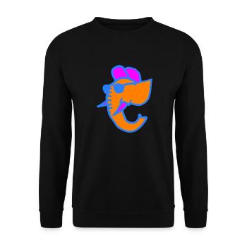 Coolephant colors - Unisex Pullover - Schwarz - Vorne - Alina (178cm) & Michal (187cm)