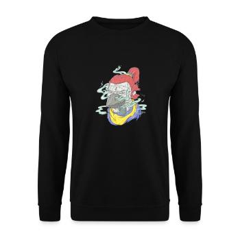 Shinzu Print - Sweat-shirt Unisexe - noir - Devant - Alina (178cm) & Michal (187cm)