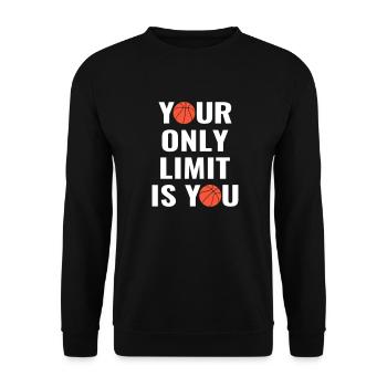 Basketball Basketballer Basket Fun Sprüche lustig - Unisex Pullover - Schwarz - Vorne - Alina (178cm) & Michal (187cm)