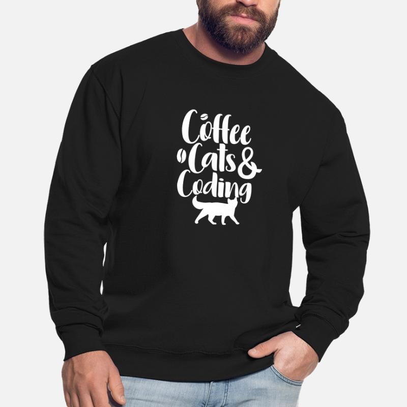 Coffee Cats And Coding Unisex Pullover