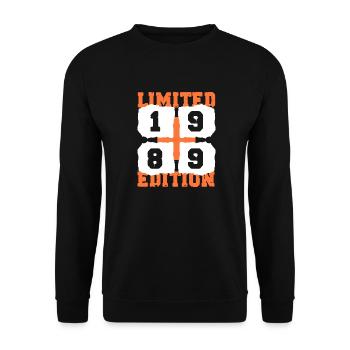 1989 birthday 33 years anniversary retro edition - Unisex Sweatshirt - black - Front - Alina (178cm) & Michal (187cm)